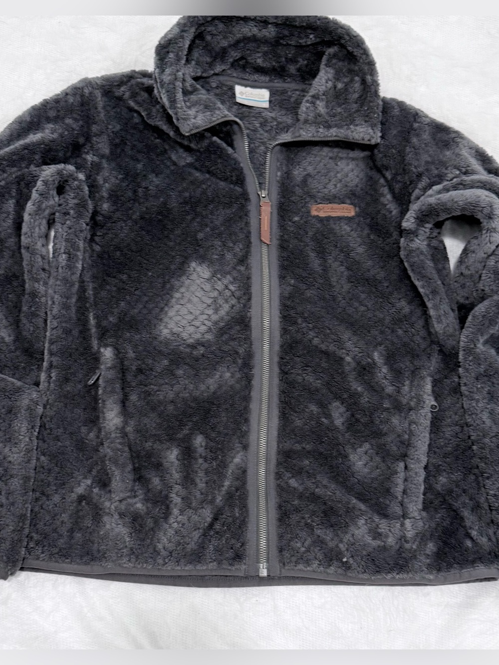 Columbia Women’s Fireside Sherpa Fleece Jacket Black Size Small Warm Cozy Used